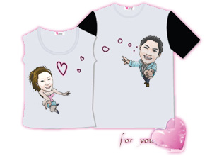 Couple Caricature T-Shirt 2