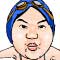 Caricature Drawing 011 - Funny Girl in Swimming Suit