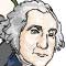 Caricature Drawing 105 - George Washington from the dollar bill